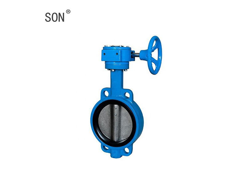 Wafer Type Cast Iron Rubber Seat Butterfly Valve Water Type