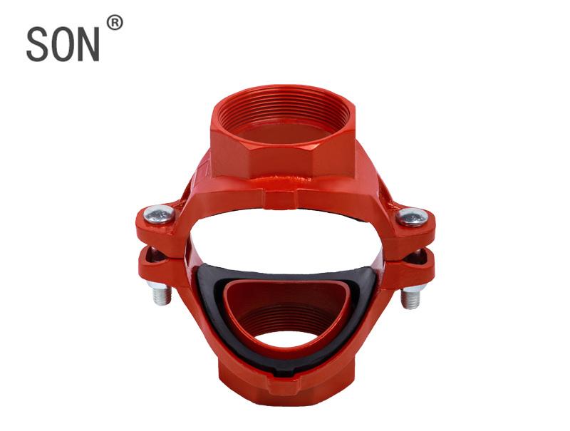 Grooved Pipe Fittings Threaded Mechanical Cross